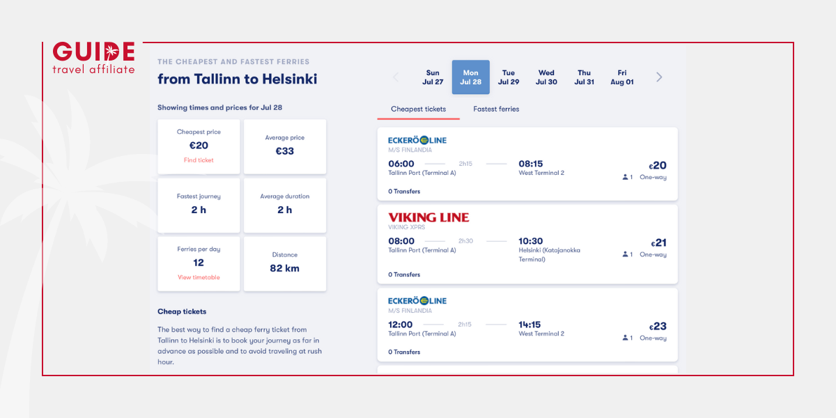 Ferries Affiliate Guide